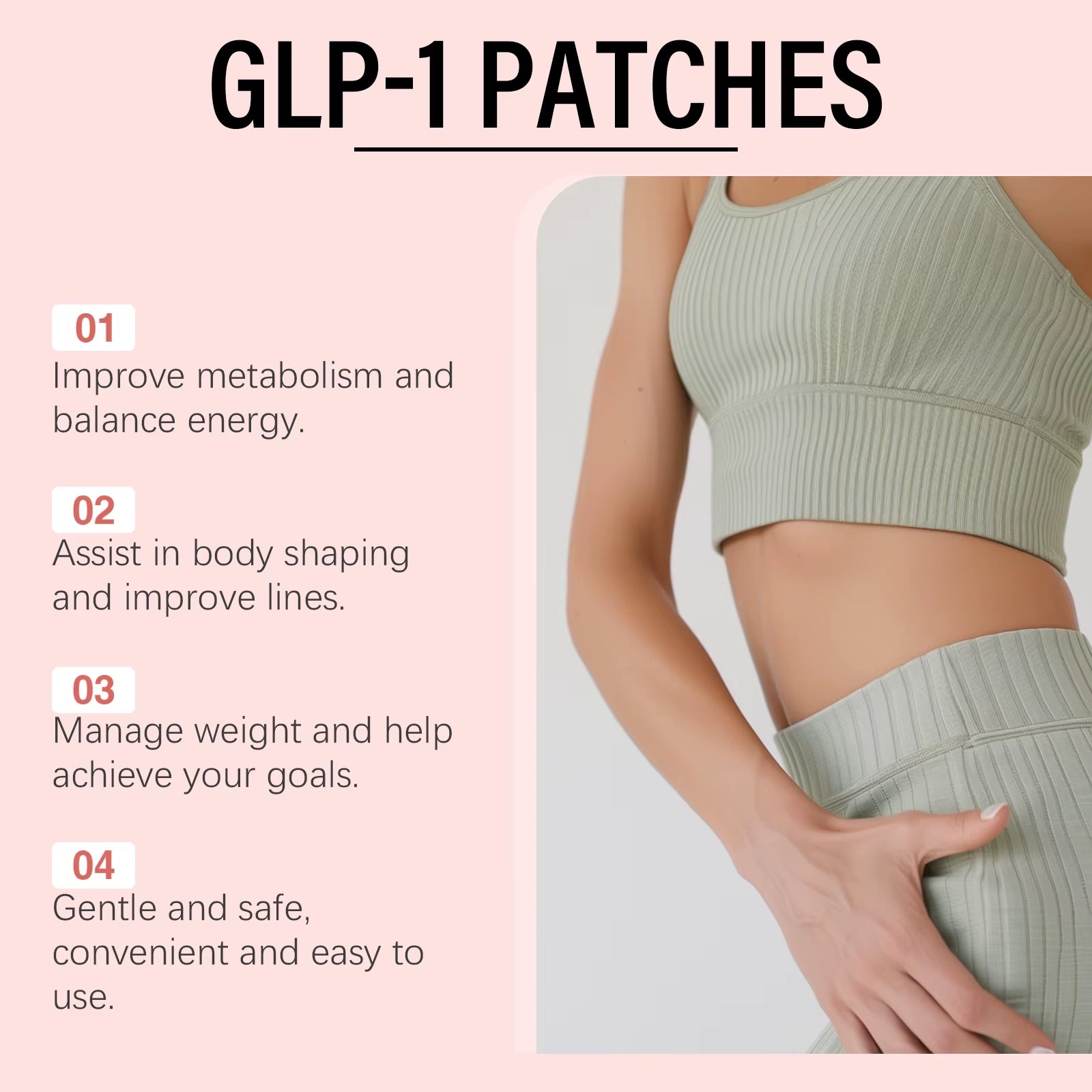 Transform Your Body with Body Shaping GLP-1 Patches - Effective Fat Burning & Slimming Stickers for Weight Management