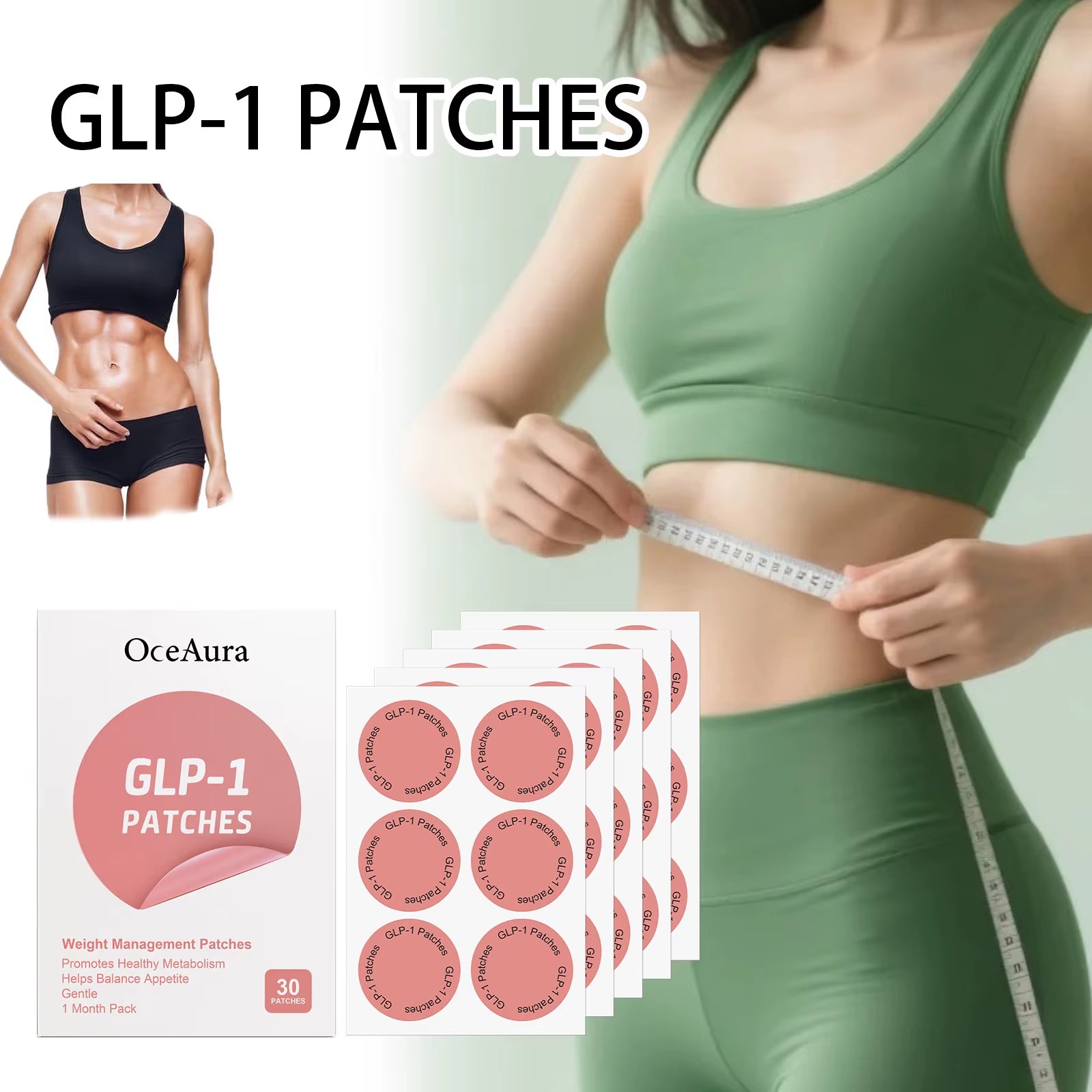 Transform Your Body with Body Shaping GLP-1 Patches - Effective Fat Burning & Slimming Stickers for Weight Management